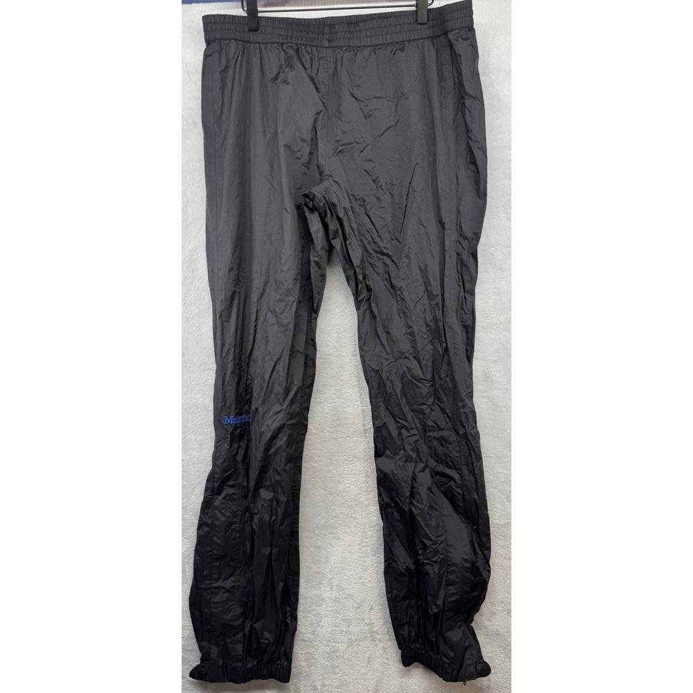 Marmot Waterproof Pants Hiking Rain Windbreaker Black‎ Men's Size XL